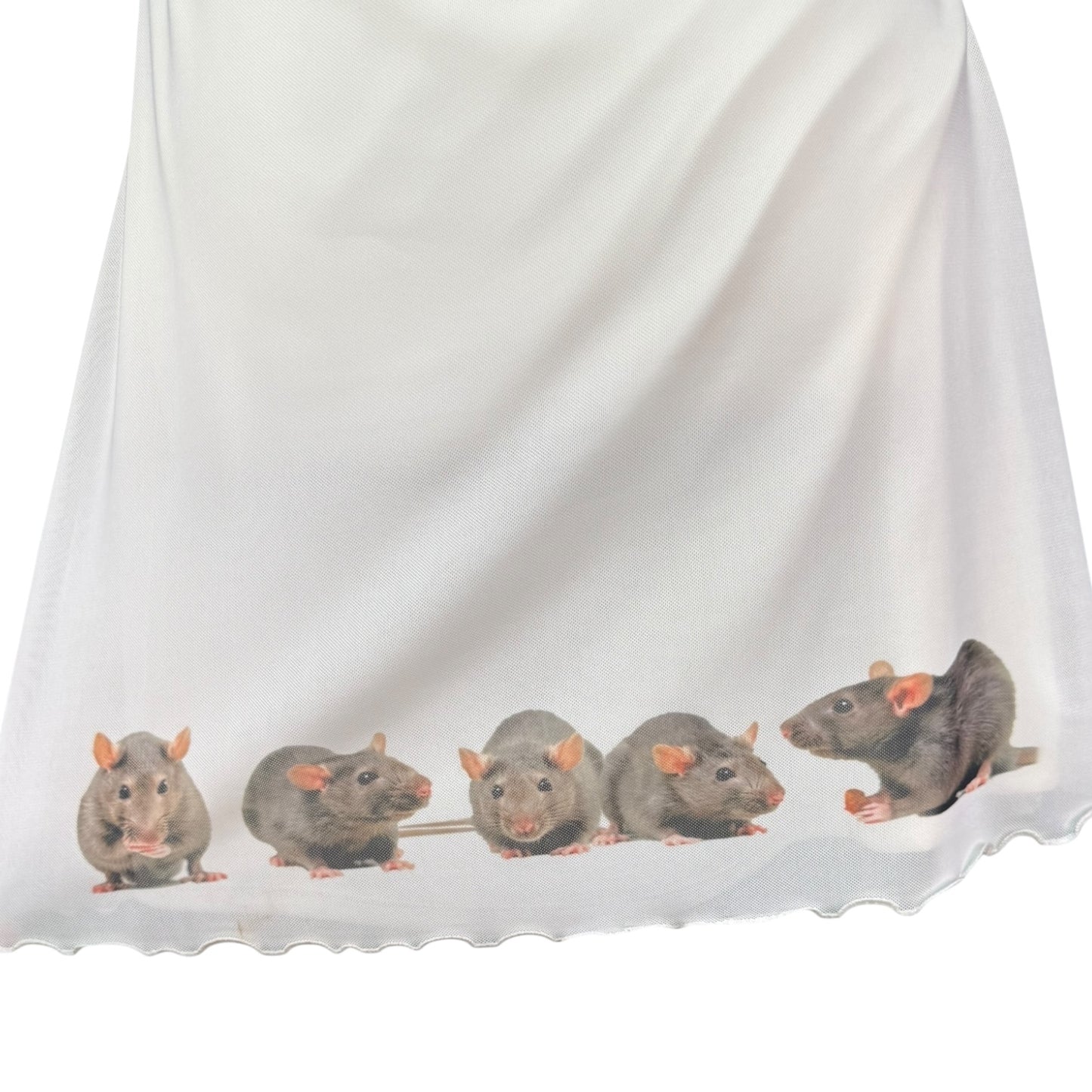 RAT BABYDOLL WHITE DRESS - XS