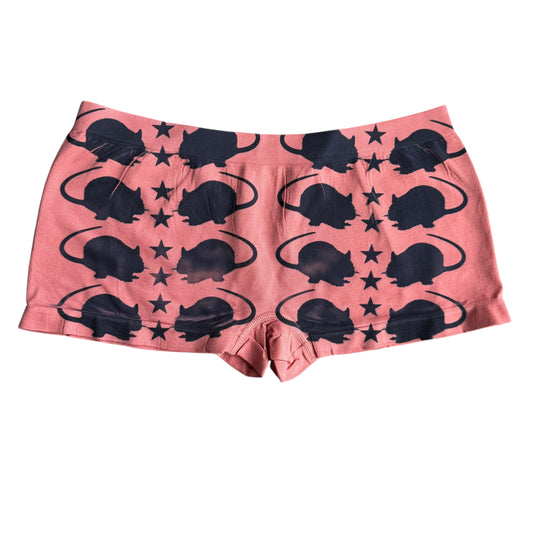 PUNK RAT CORAL VINTAGE PINK BOY SHORT UNDIES - L