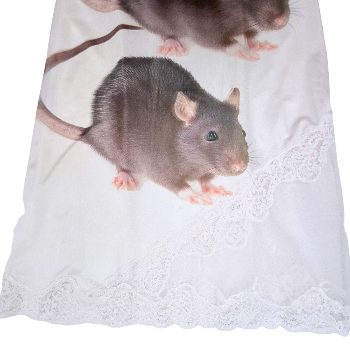 BIG RAT 2 WHITE LACE DRESS - S