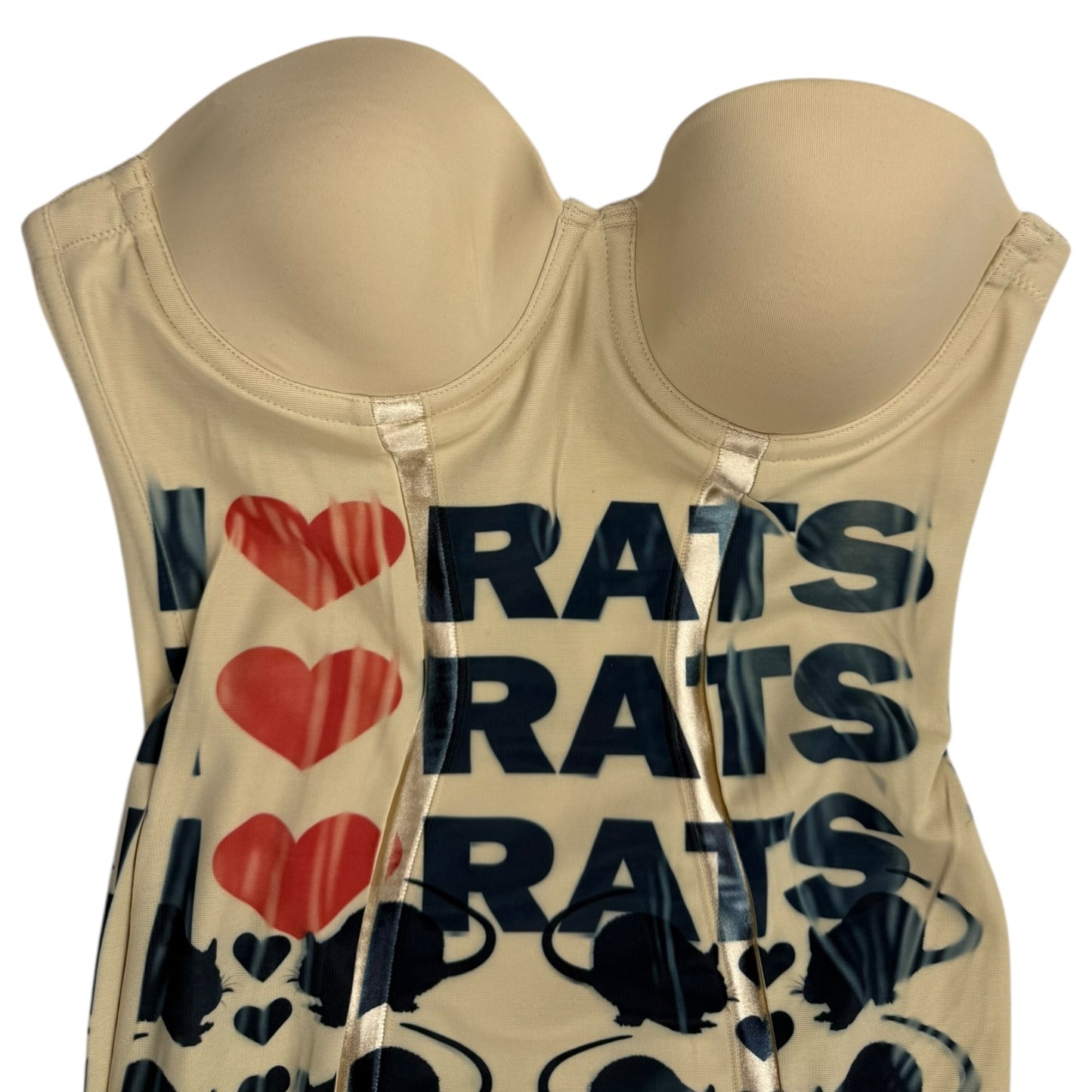 PUNK RAT BODYCON TUBE DRESS - S