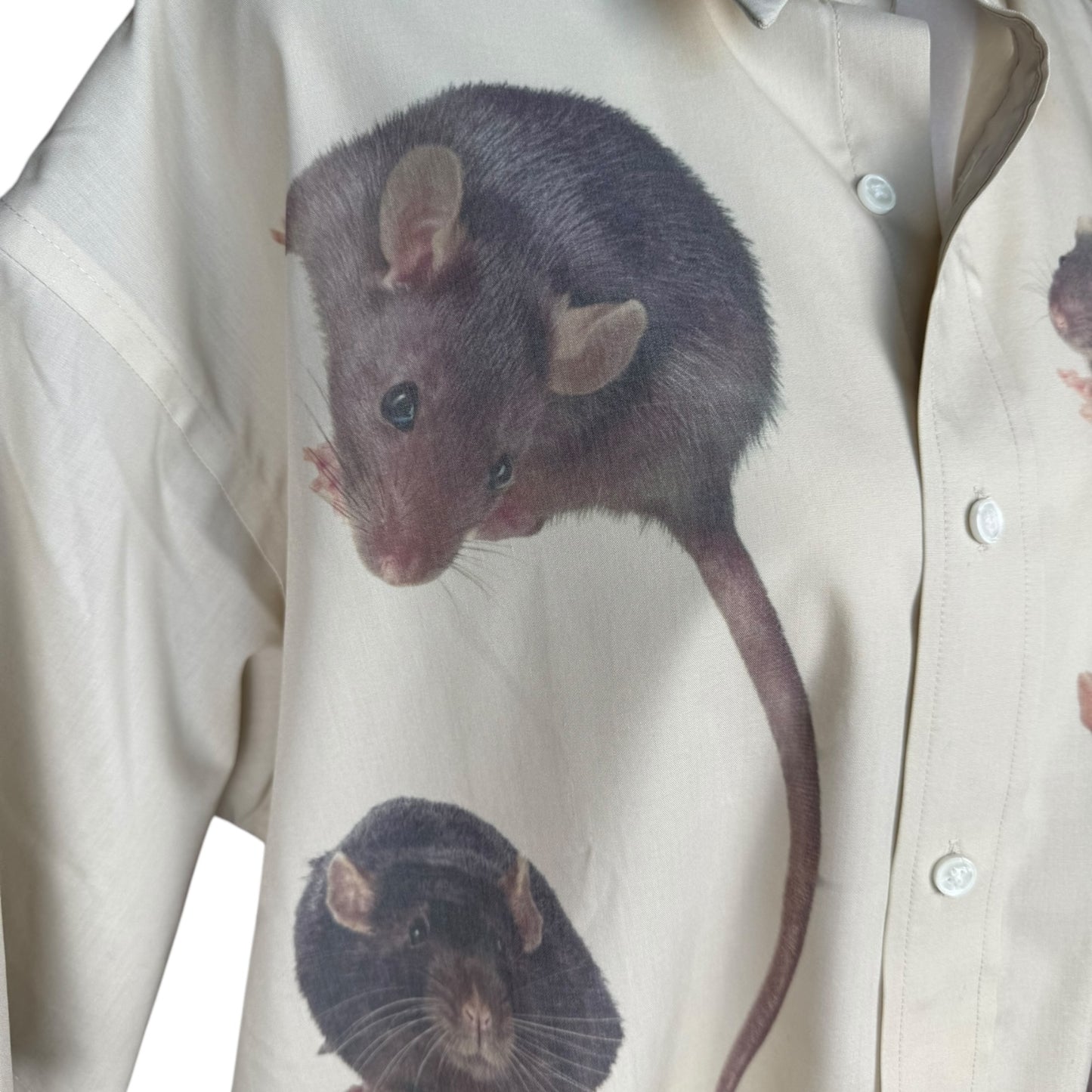 RATS TAN SHORT SLEEVE BUTTON UP 2 - XL