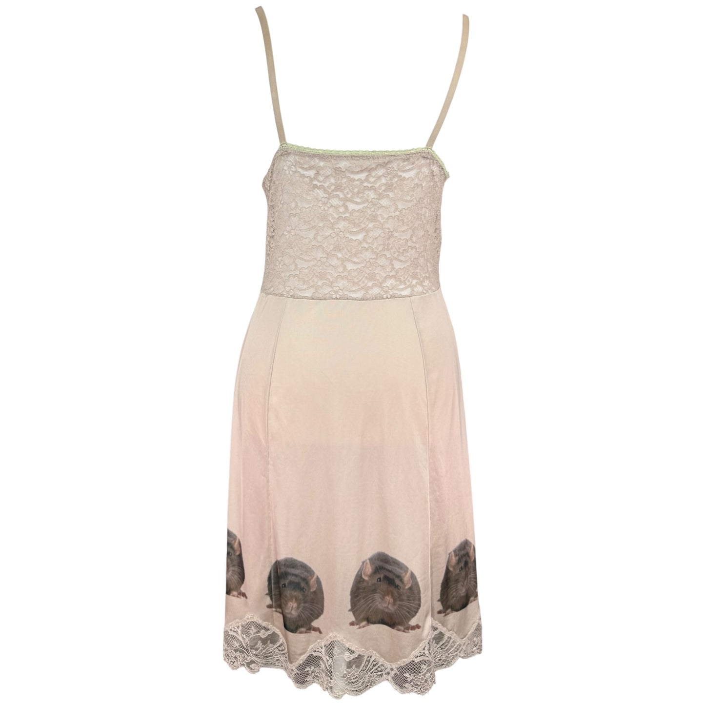 CHAMPAGNE RAT SLIP DRESS - S