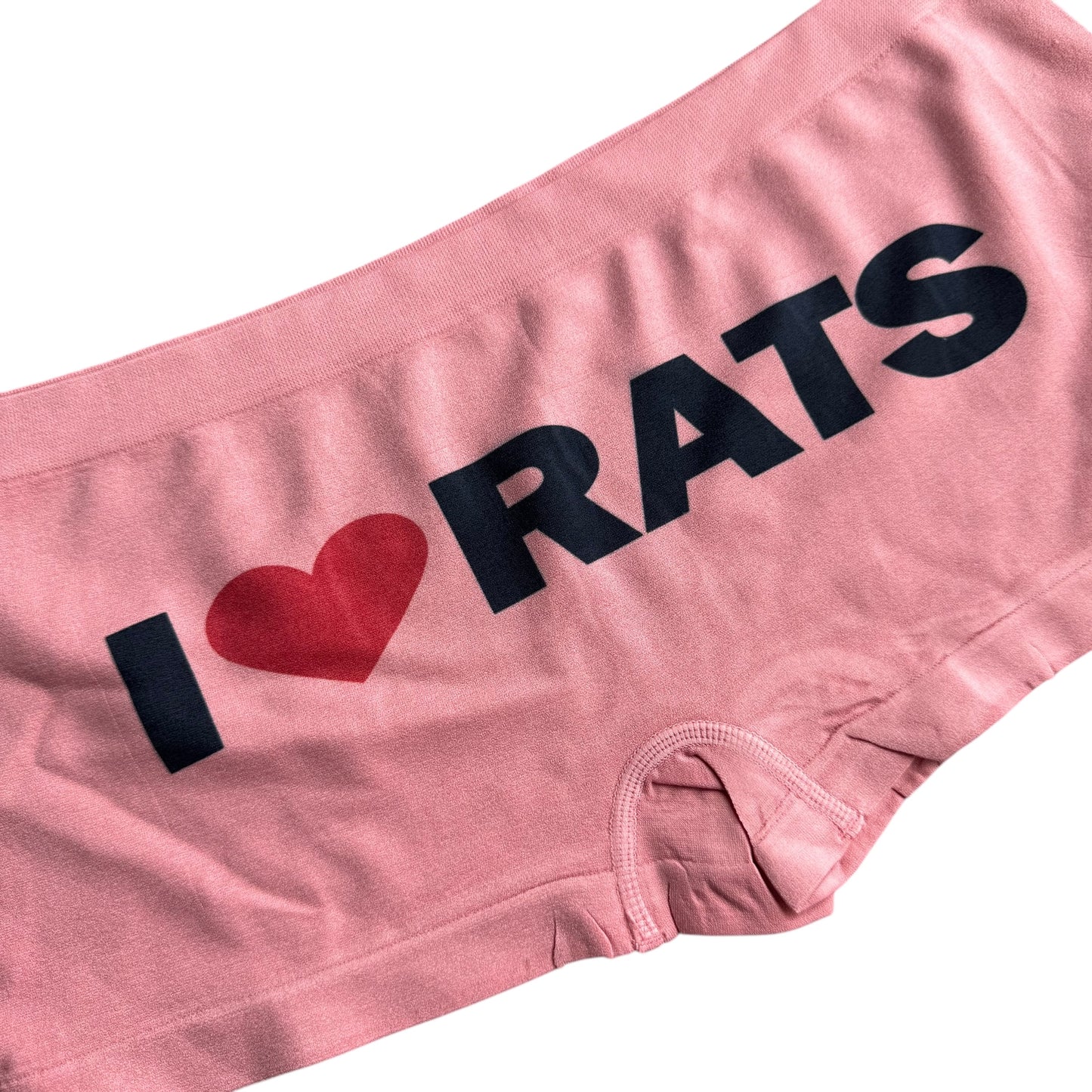 I LOVE RATS VINTAGE CORAL PINK BOY SHORT UNDIES - XL