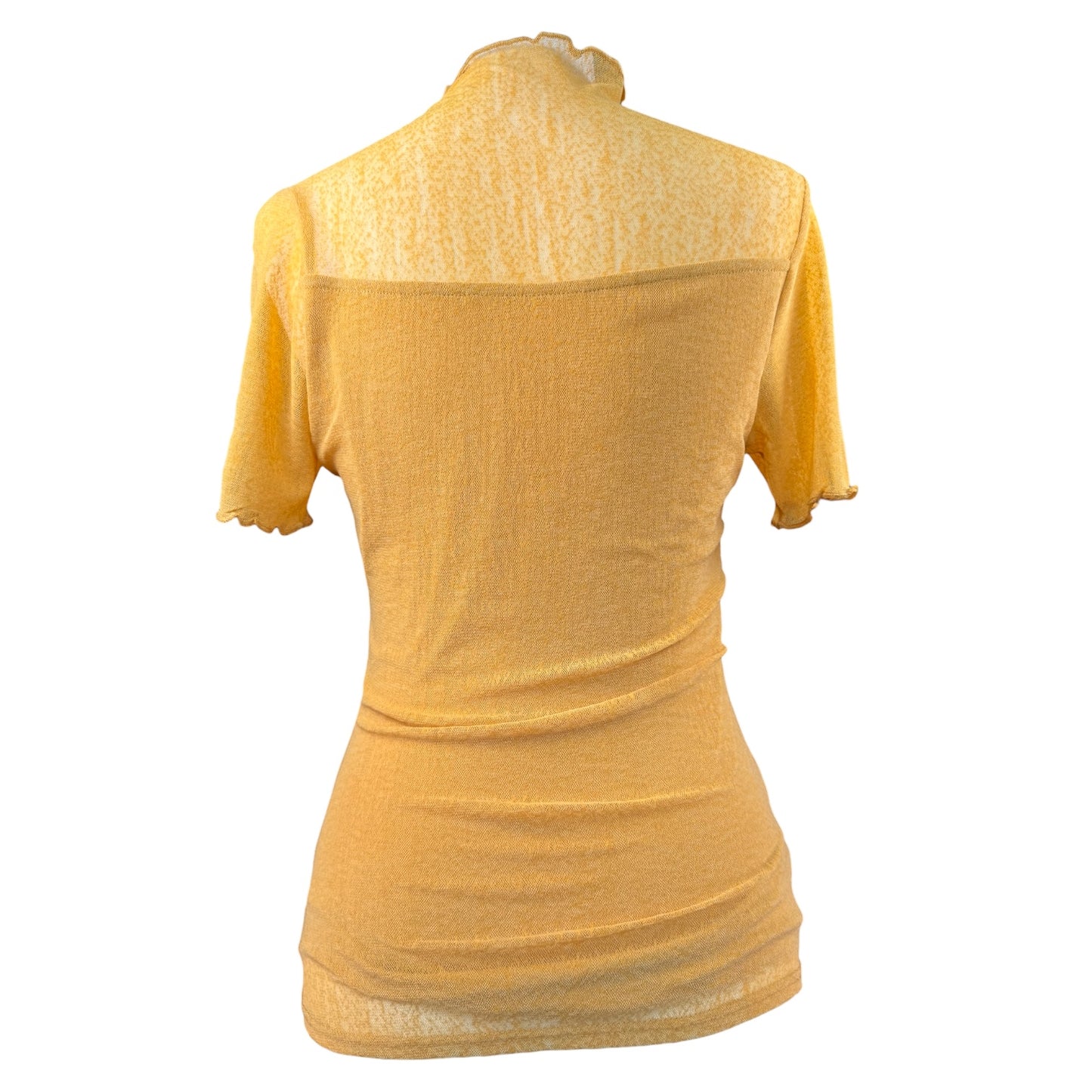 PRETTY PILLS YELLOW MESH TOP - M