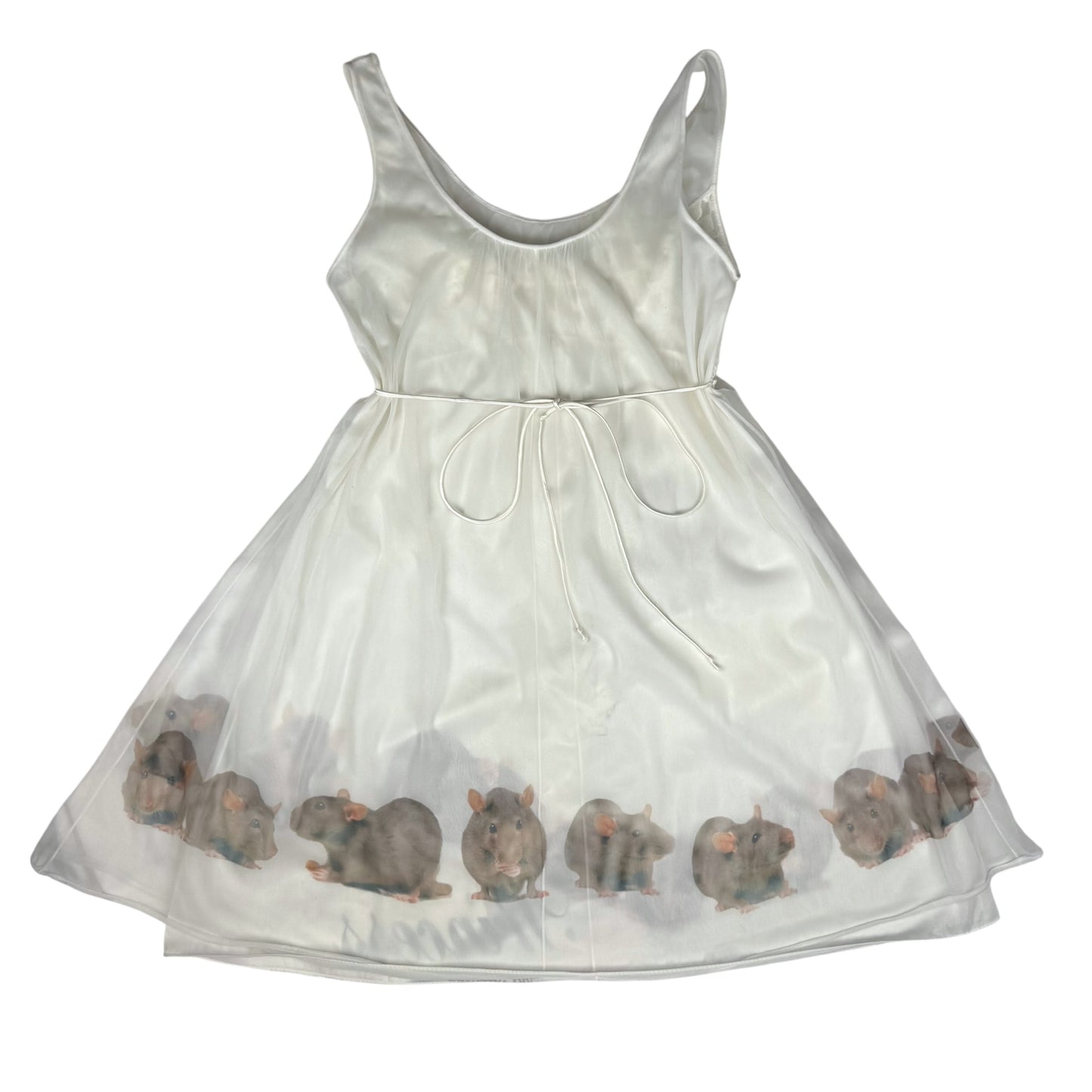 RAT PRINCESS NIGHTIE WHITE SAMPLE - M