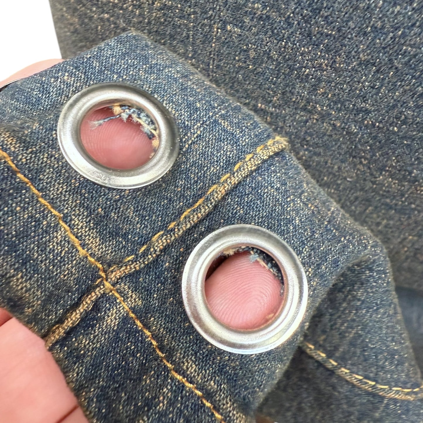 GROMMET Y2K DENIM DRESS SAMPLE - S