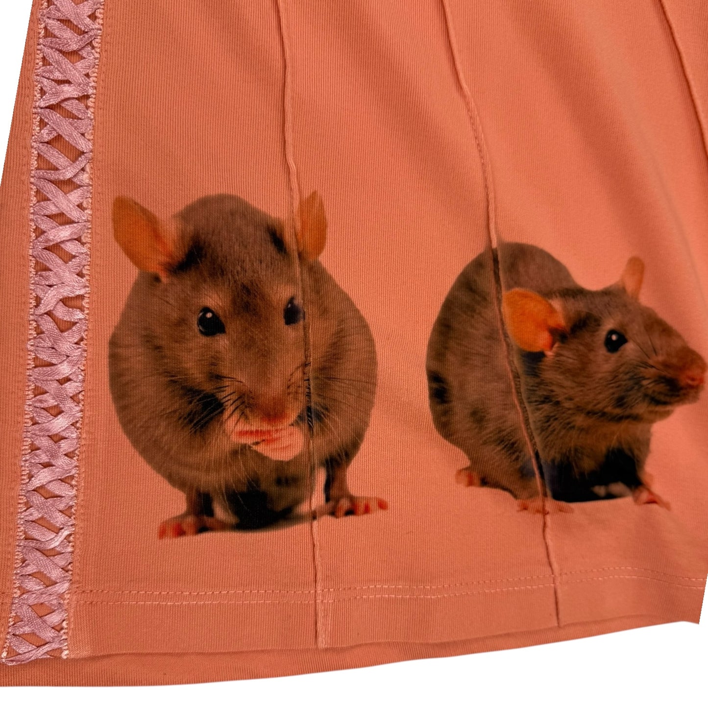 RAT Y2K LACE UP PEACH TANK TOP - XL