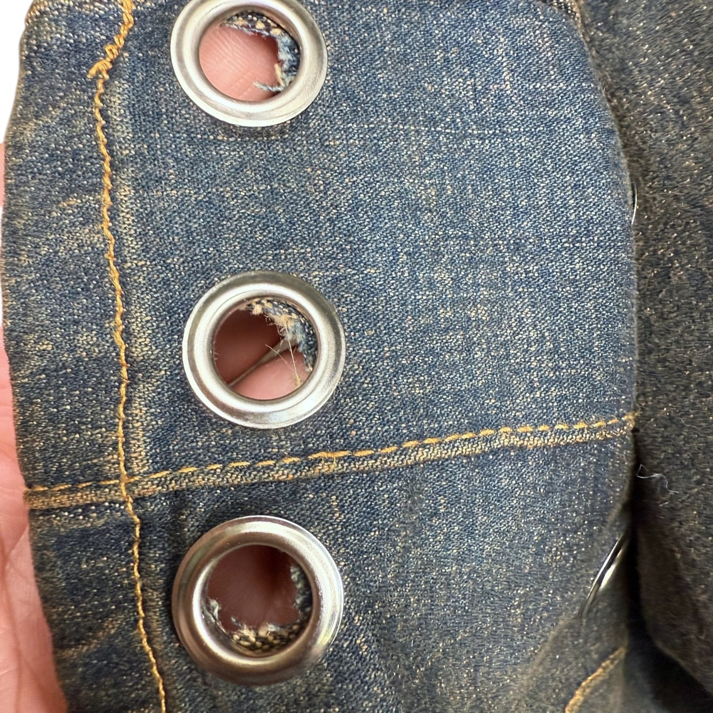 GROMMET Y2K DENIM DRESS SAMPLE - S