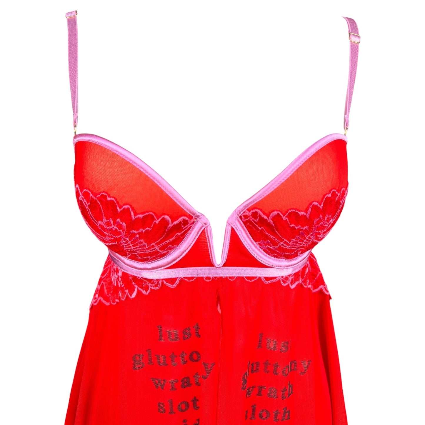 7 DEADLY SINS RED BABYDOLL TANK - XS