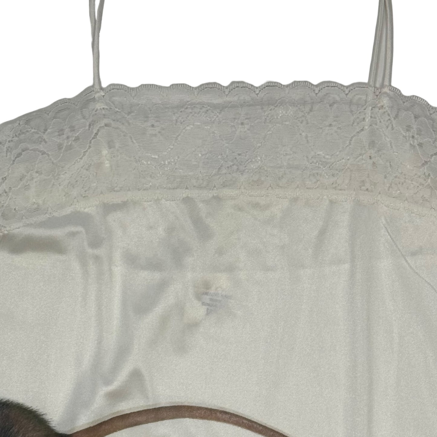 RAT FRIENDS WHITE LACE BABYDOLL CAMI TOP - XS