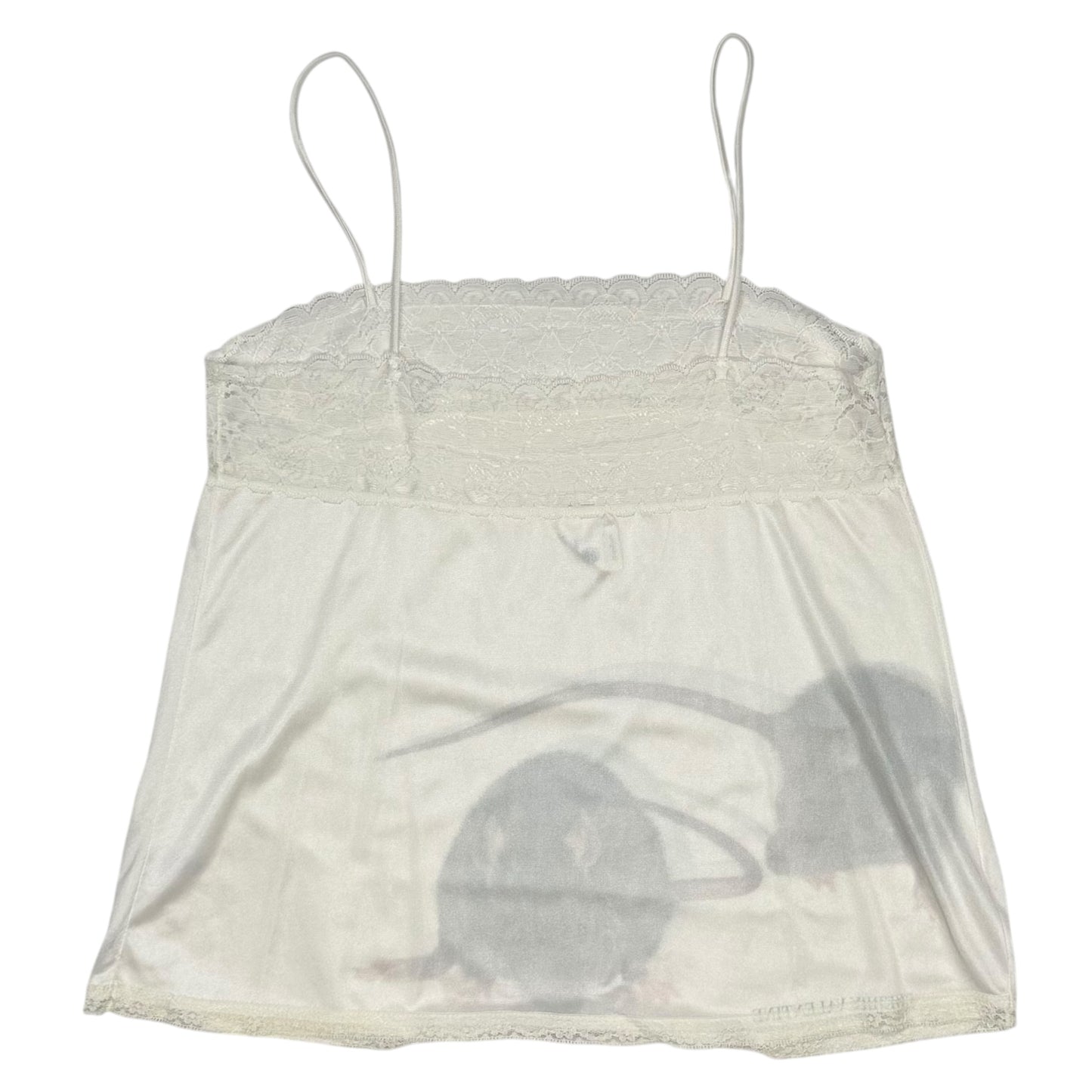 RAT FRIENDS WHITE LACE BABYDOLL CAMI TOP - XS