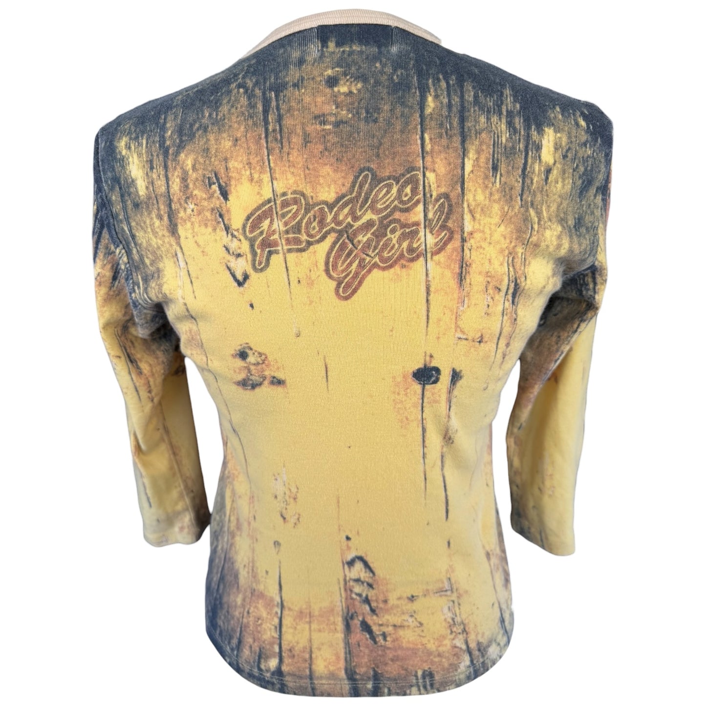 VINTAGE ALL OVER PRINT RODEO GIRL LONG SLEEVE TOP l S