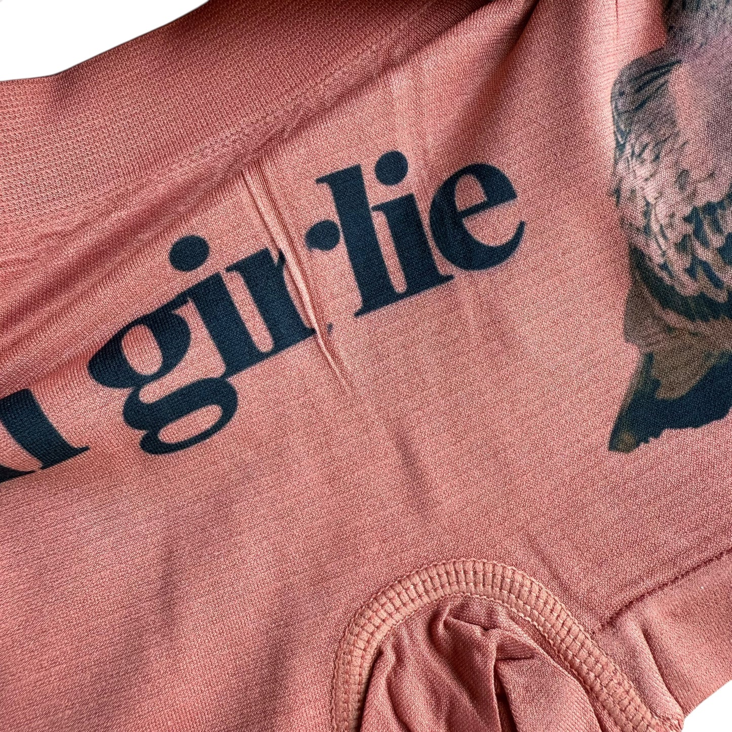 PIGEON GIRLIE VINTAGE CORAL PINK BOY SHORT UNDIES SAMPLE- M