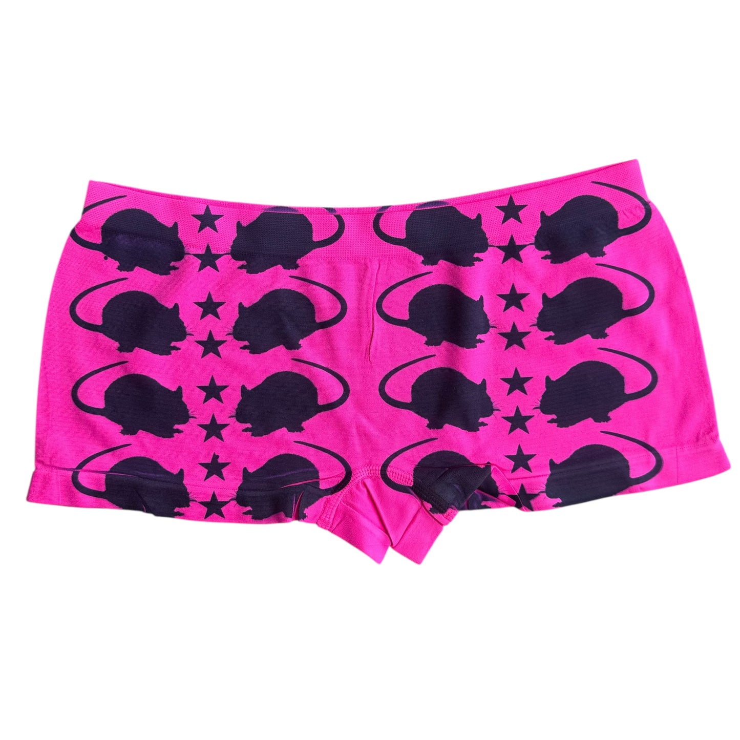 PUNK RAT HOT PINK BOY SHORT UNDIES - L
