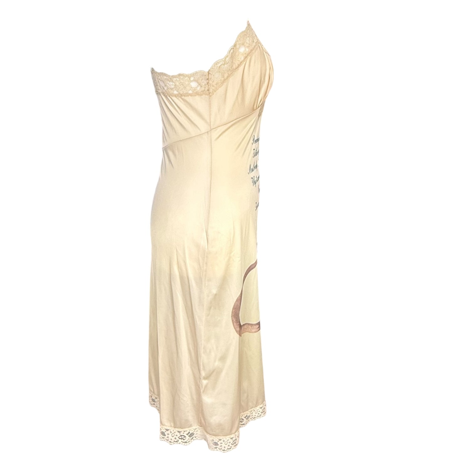 HEAVEN OR RAT? BEIGE SLIP DRESS - S