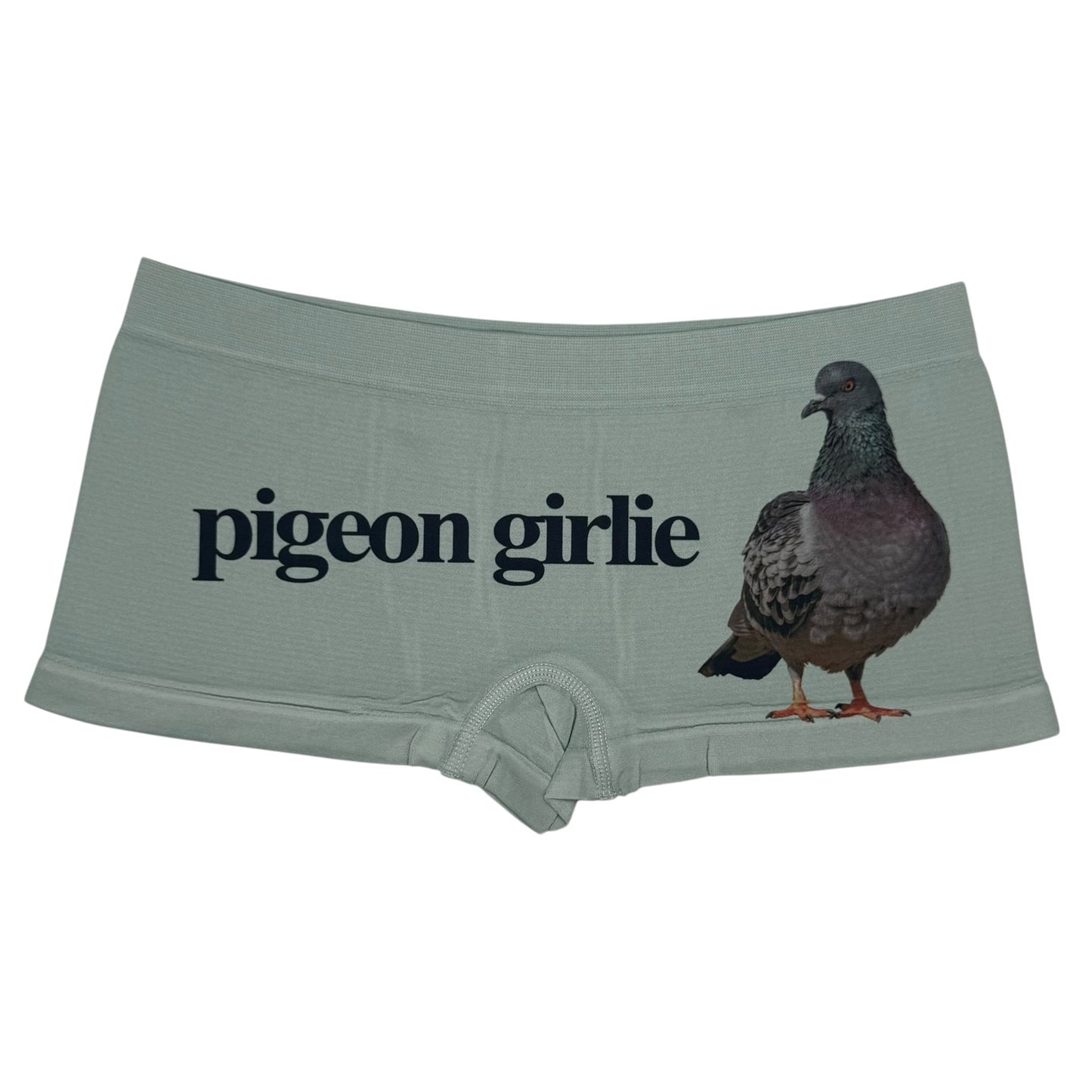 PIGEON GIRLIE GREEN BOYSHORT UNDIES - M