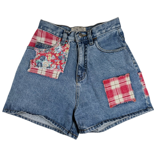 VINTAGE PATCHED DENIM SHORTS l XXS