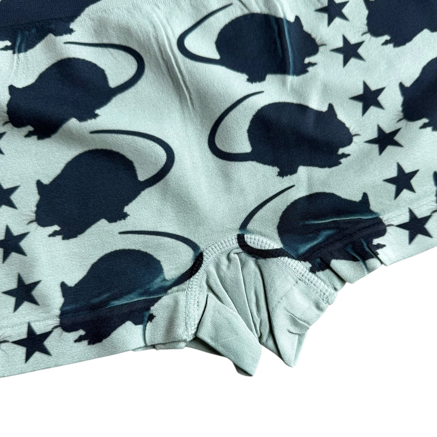 PUNK RAT GREEN BOY SHORT UNDIES - L