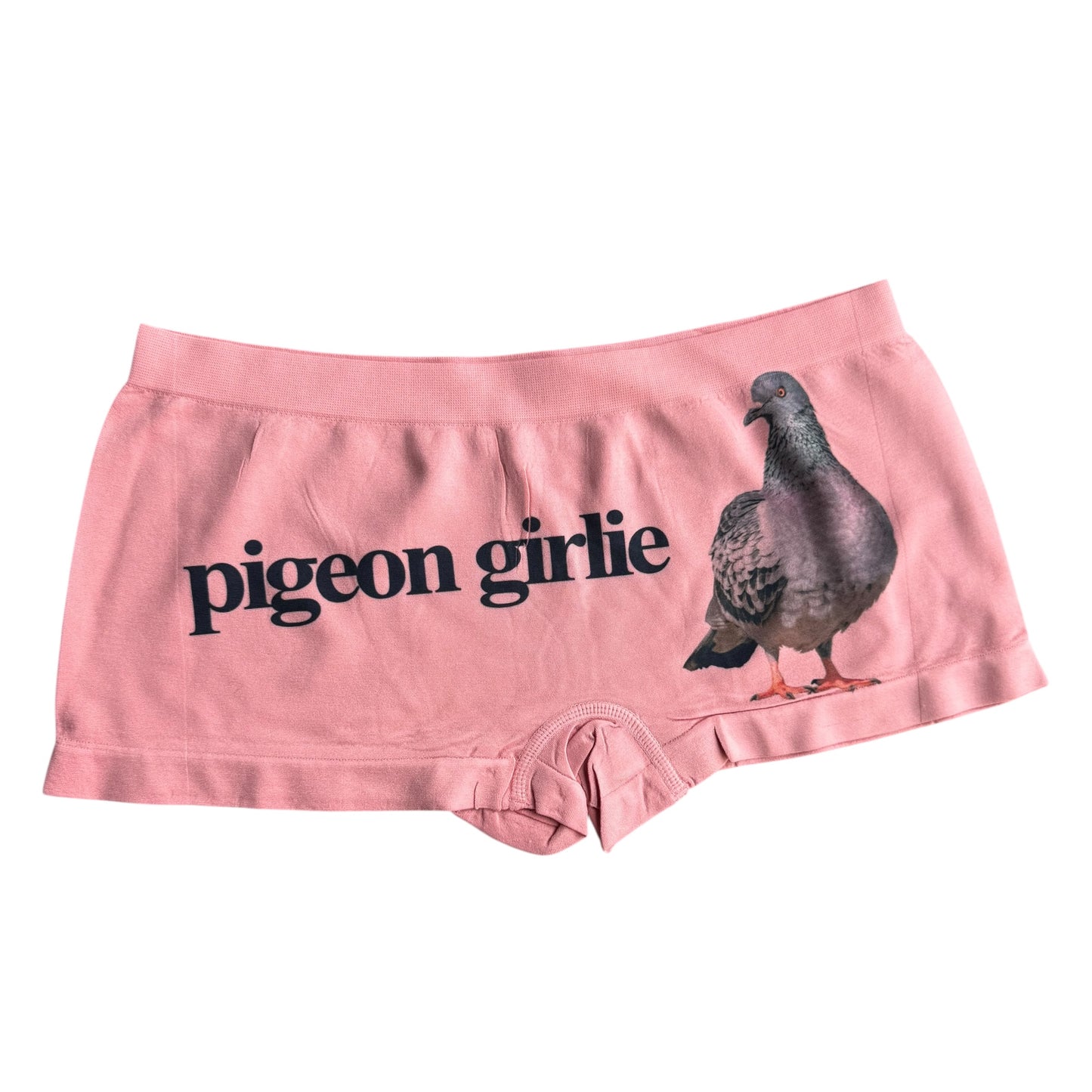 PIGEON GIRLIE CORAL BOY SHORT UNDIES SAMPLE - L