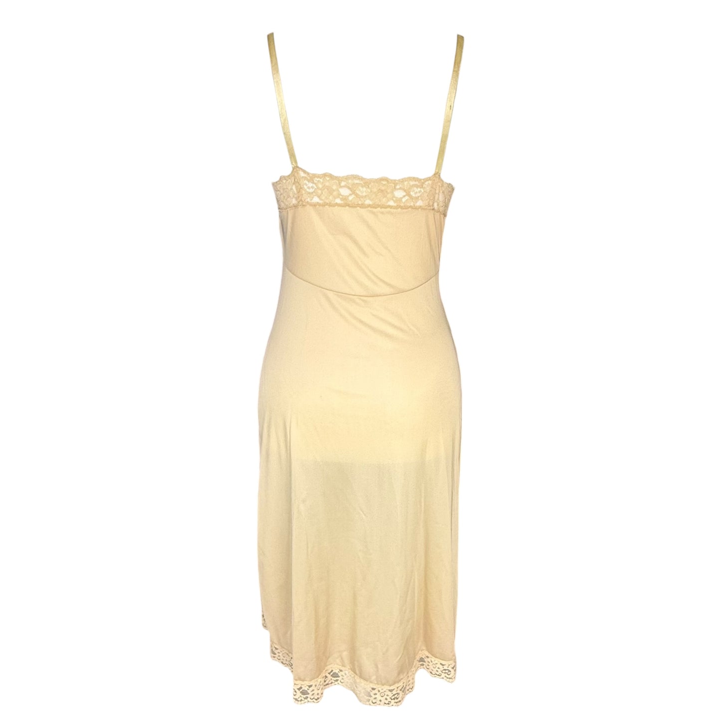 HEAVEN OR RAT? BEIGE SLIP DRESS - S