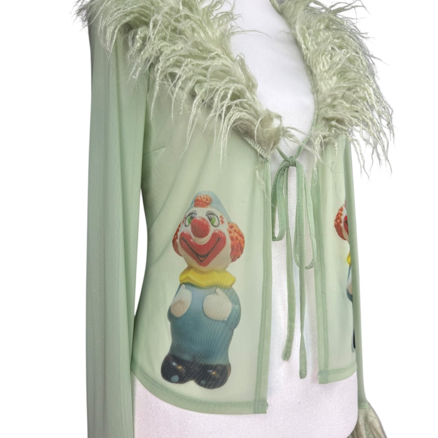 FUNNY HAIRY GREEN BLOUSE - S