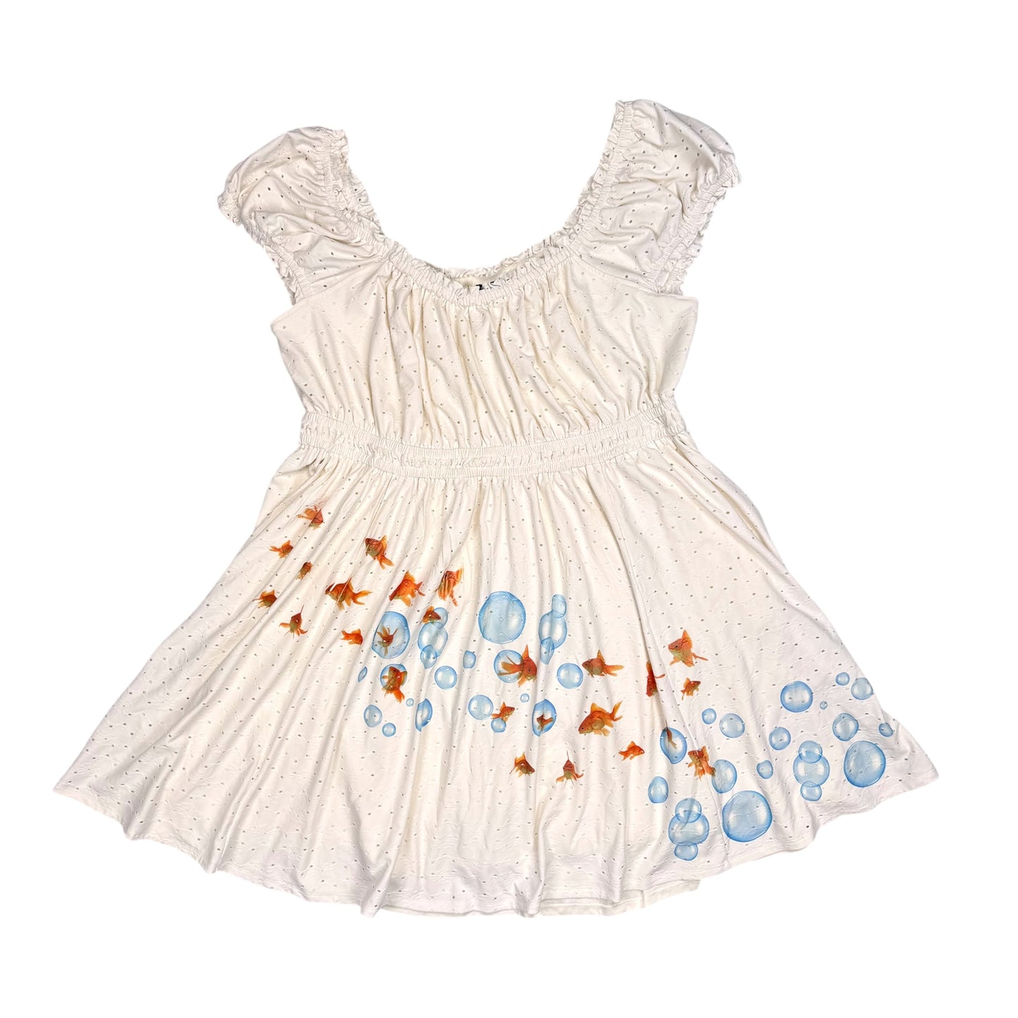 GOLDIE WHITE SUMMER DRESS - 3X