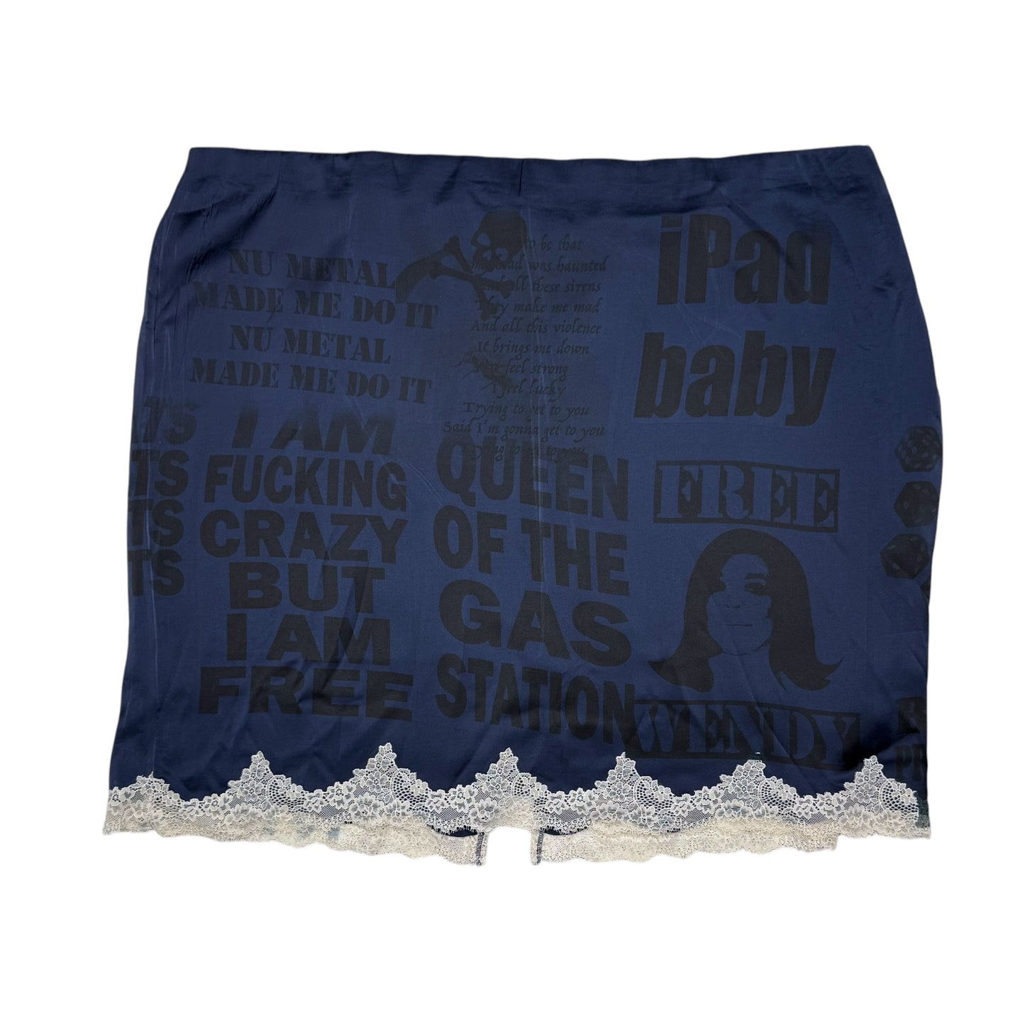 TRASH PILE NAVY BLUE SKIRT - 3XL
