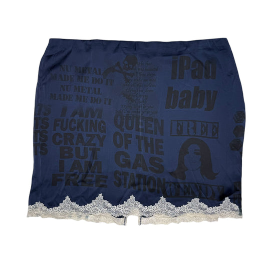 TRASH PILE NAVY BLUE SKIRT - 3XL