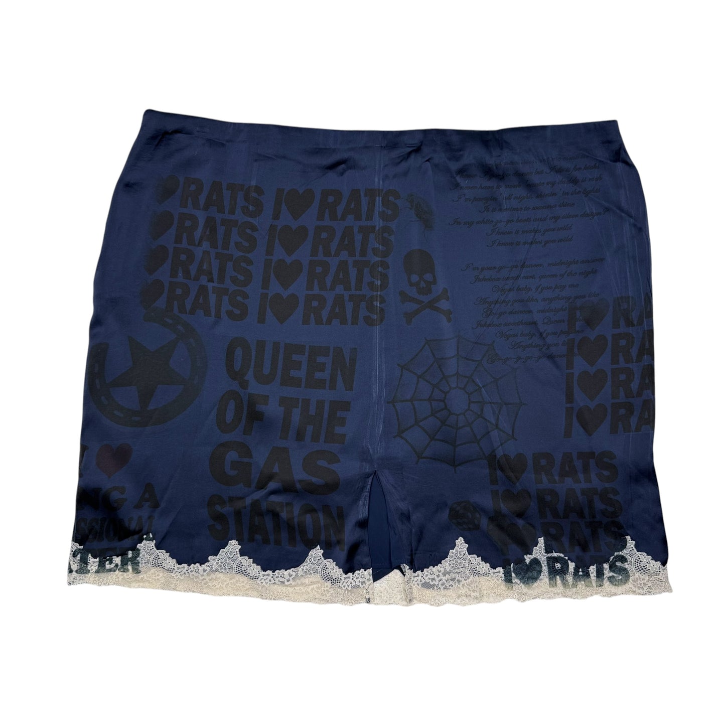 TRASH PILE NAVY BLUE SKIRT - 3XL