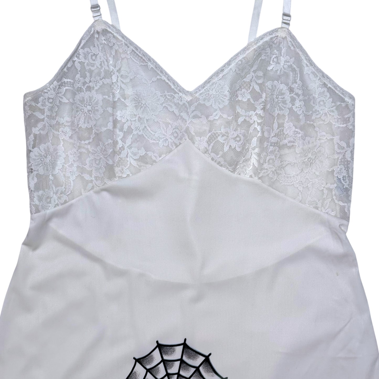 SPIDER TAT LACE WHITE DRESS - M