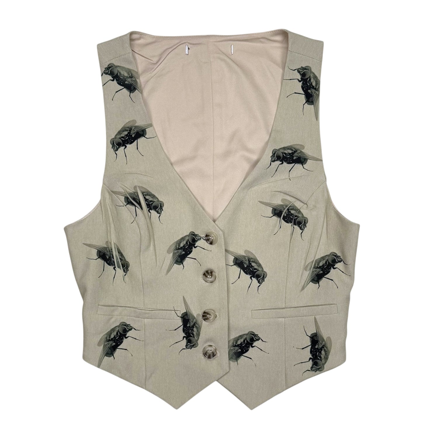 RETURN OF THE FLY TAN VEST - M