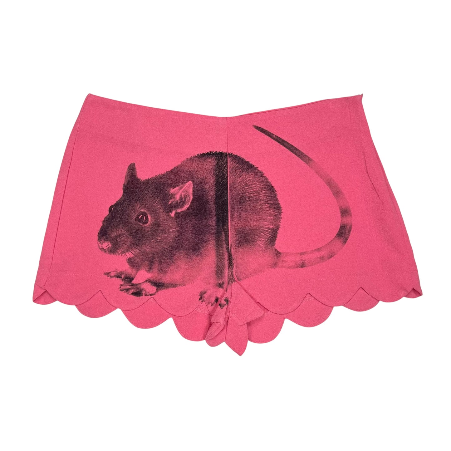 BIG RAT PINK SCALLOPED SHORTS - L