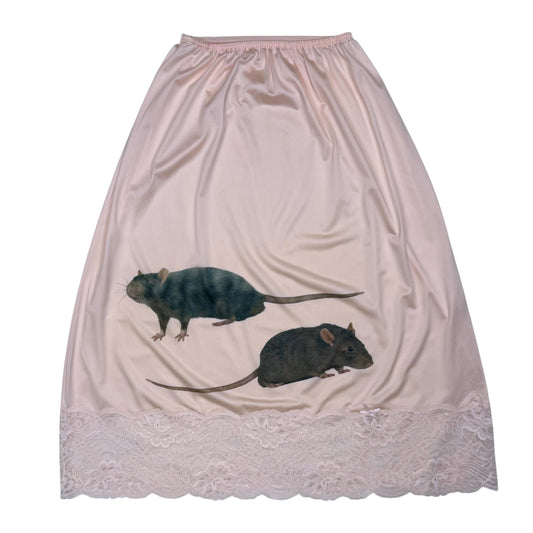 RAT SISTERS PINK LACE SKIRT - S