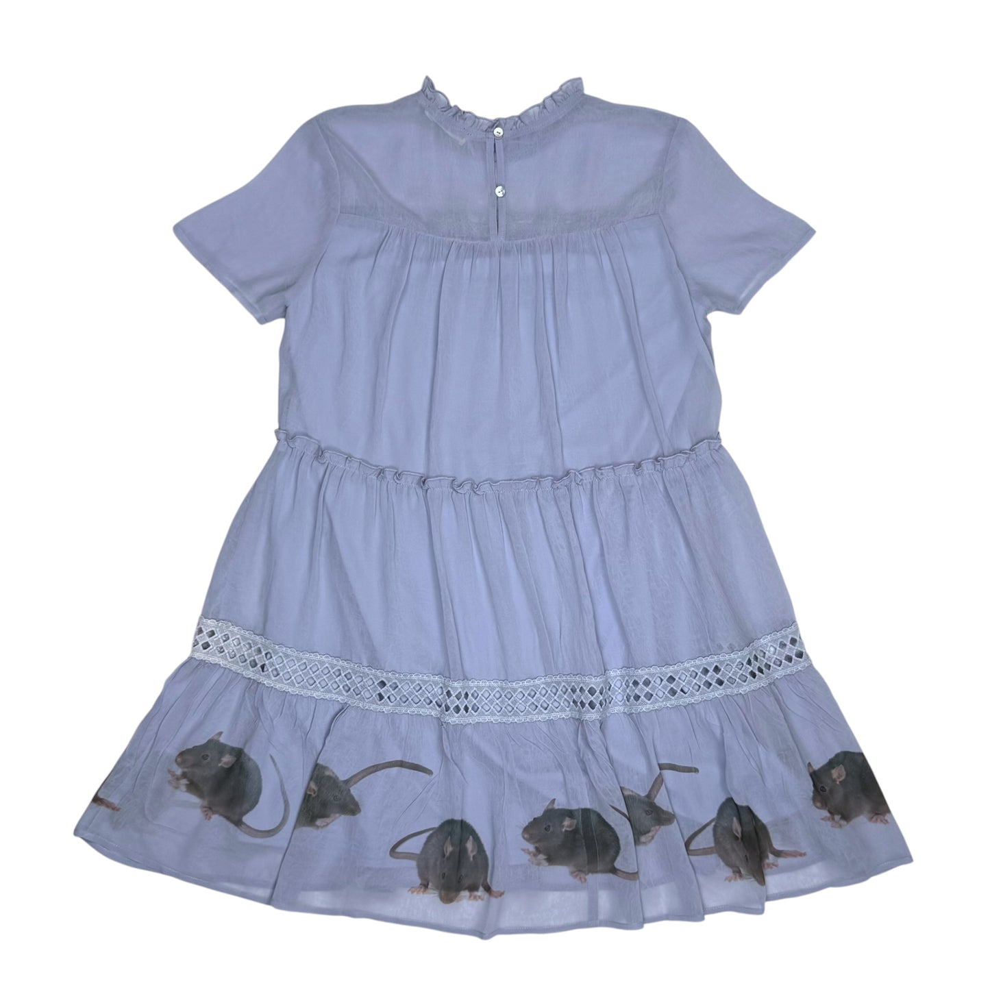 RAT FRIENDS BLUE TWEE DRESS - S