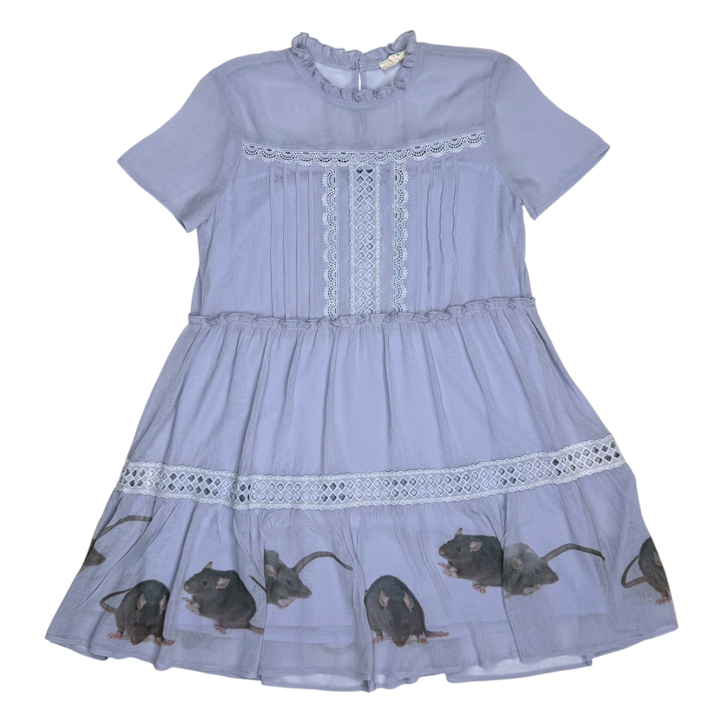 RAT FRIENDS BLUE TWEE DRESS - S