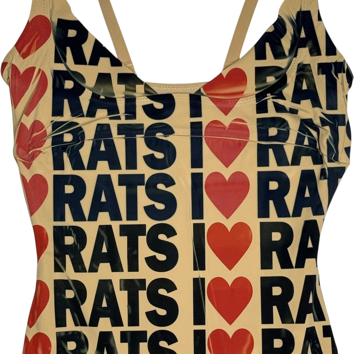 I <3 RATS NUDE BODYCON DRESS - XS