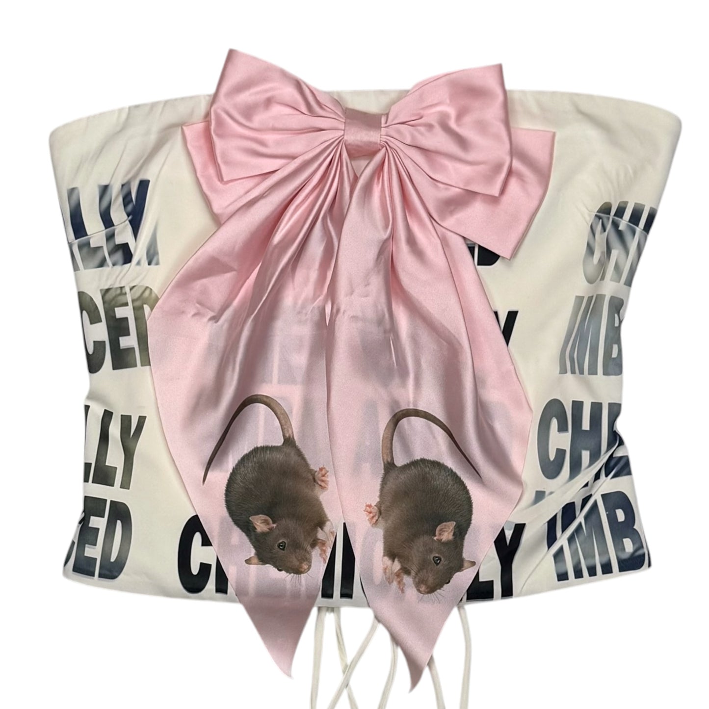 CHEMICALLY IMBALANCED PINK BOW TUBE TOP - XS