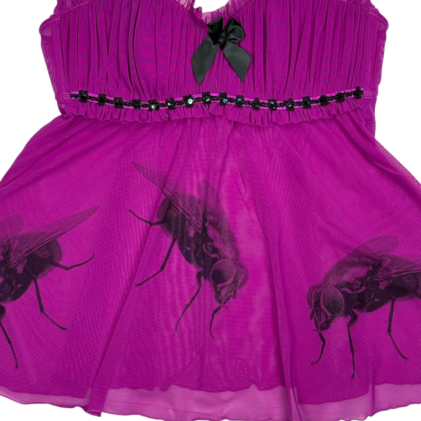 FLY PURPLE BABYDOLL RUFFLE SAMPLE TANK TOP - L