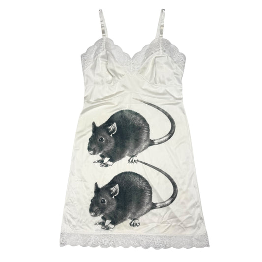 BIG RAT WHITE LACE DRESS - L