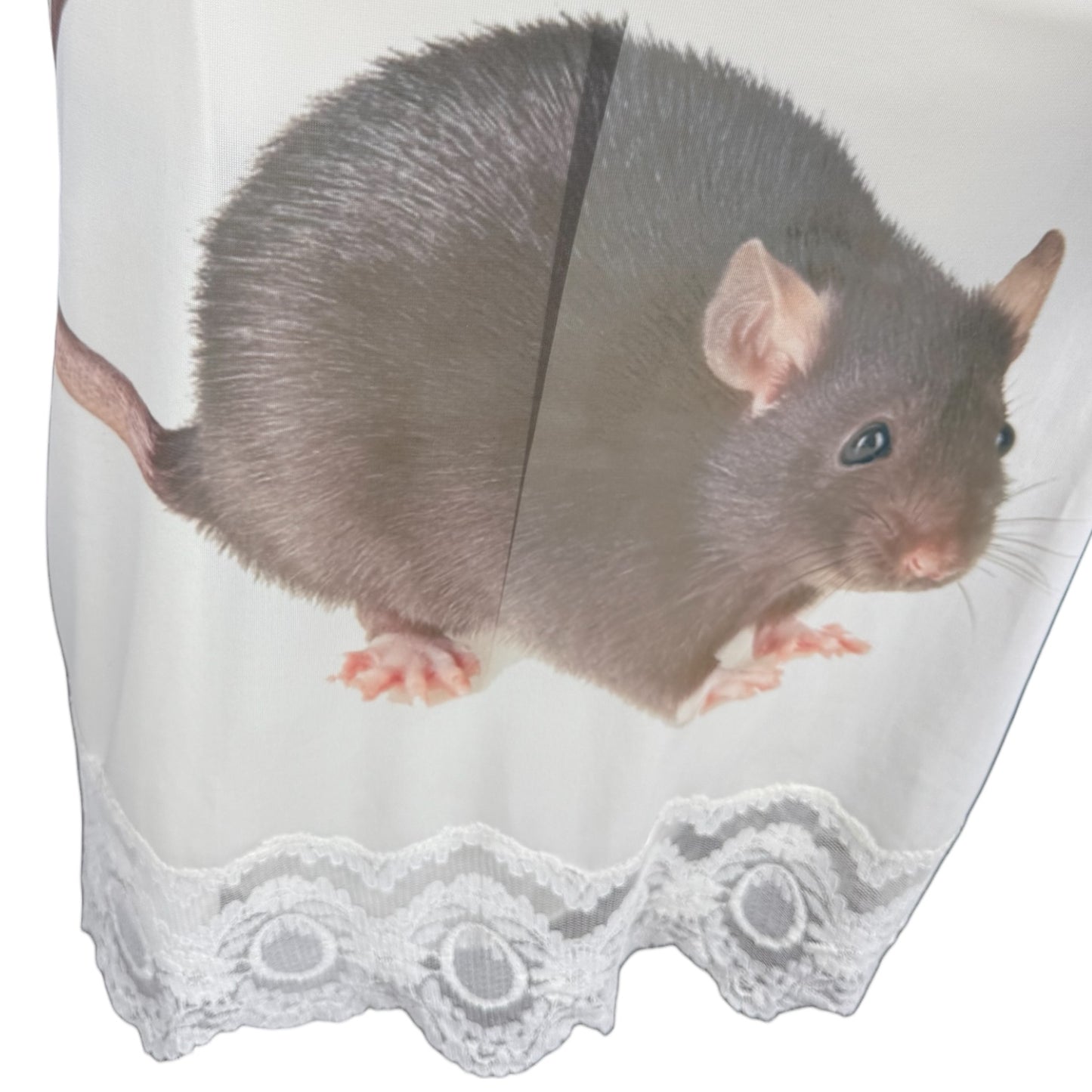 BIG RAT WHITE SLIP DRESS - S