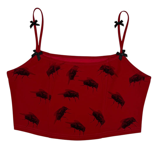 FLY RED BOW CROP TOP - XL