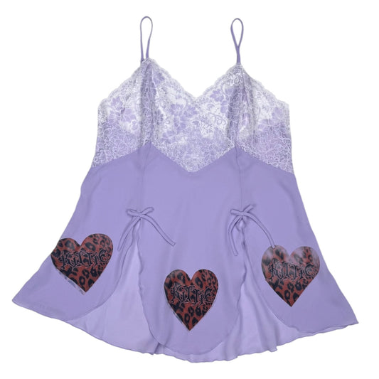 KITTIE PURPLE BABYDOLL TOP - M