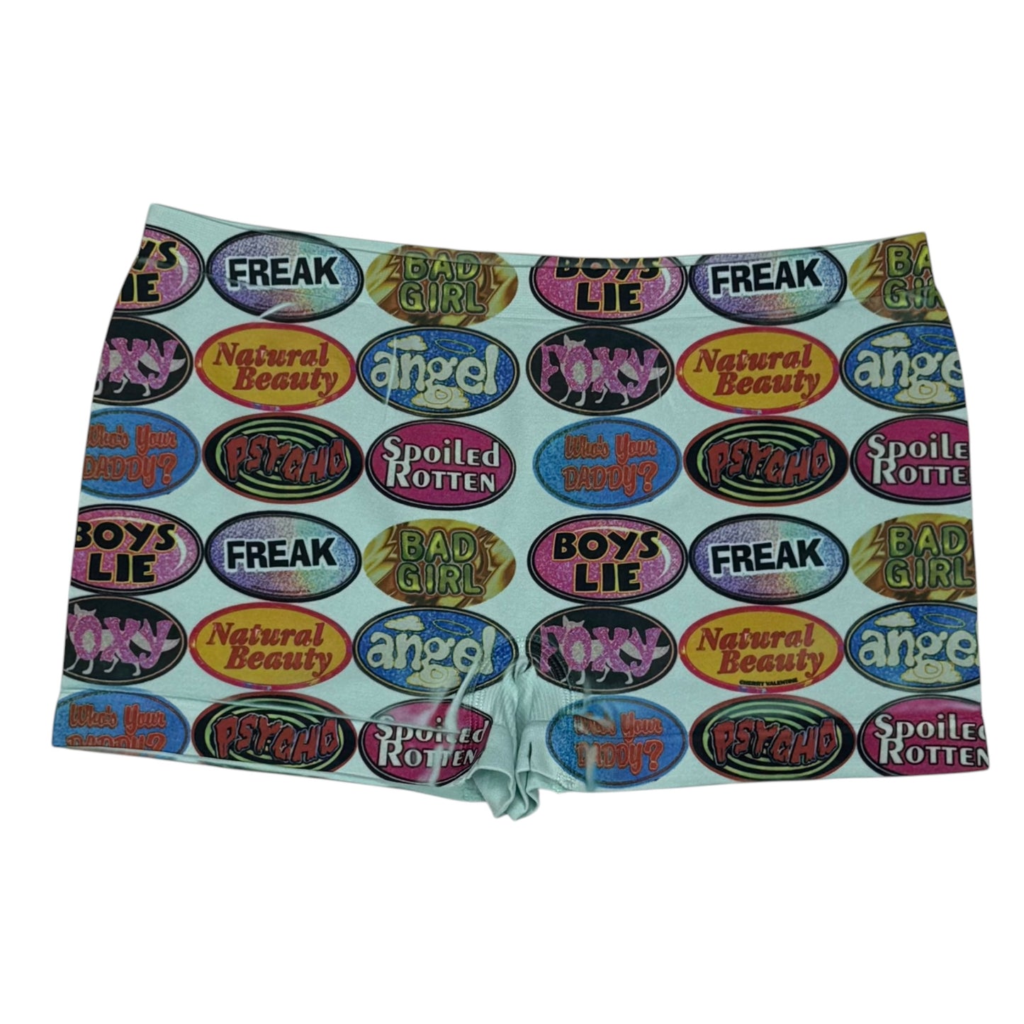 QUARTER MACHINE MINT BLUE BOY SHORT UNDIES - S