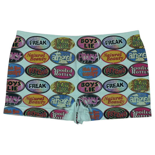 QUARTER MACHINE MINT BLUE BOY SHORT UNDIES - S