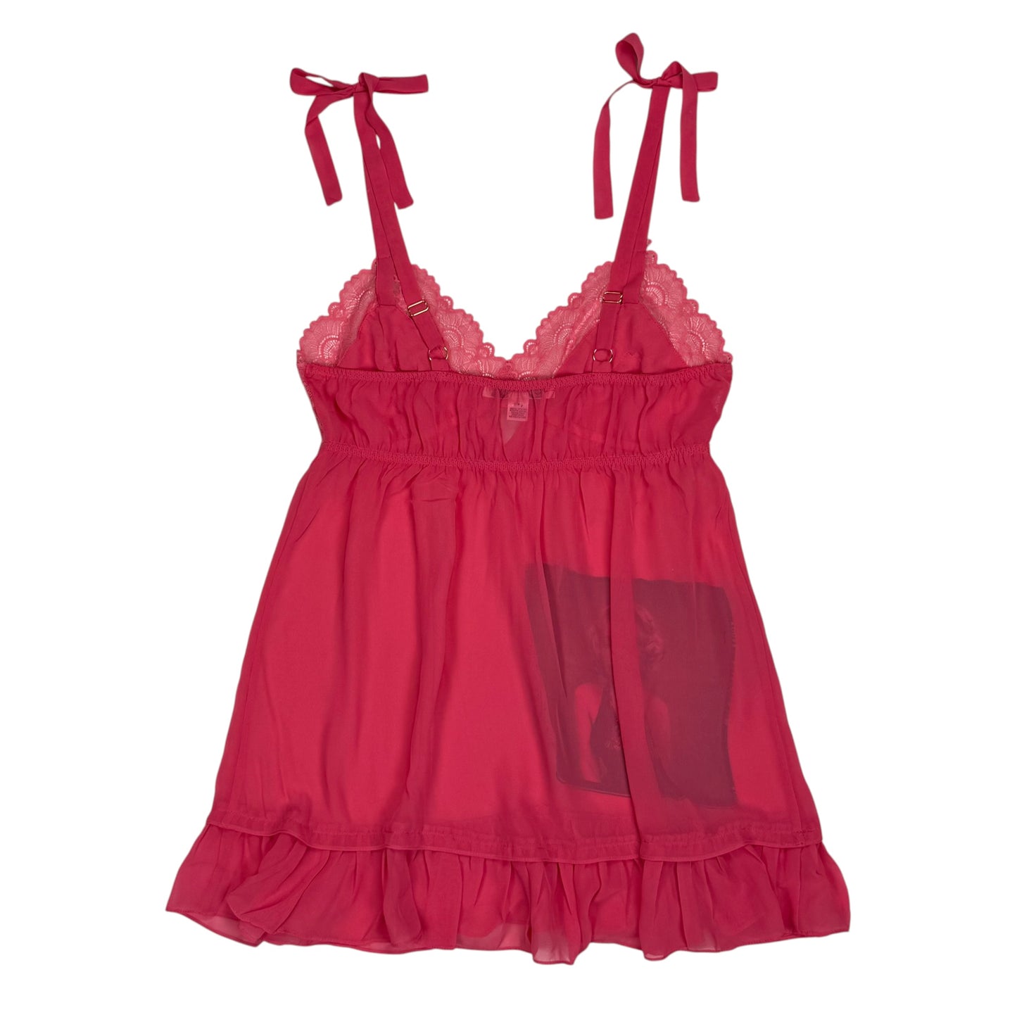 MARILYN PINK CORAL BABYDOLL TOP - S