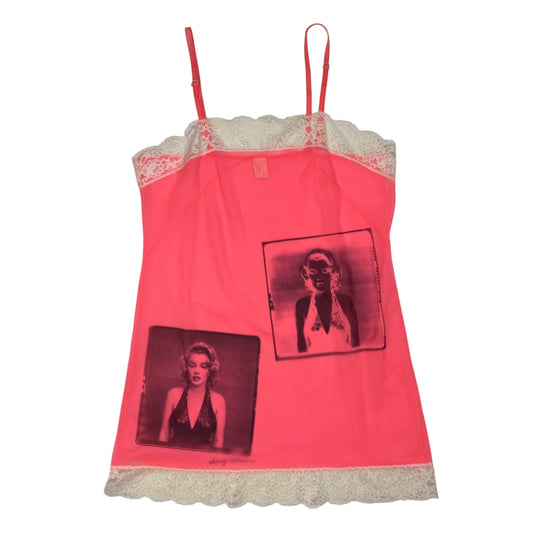 MARILYN SLIP NEON PINK MINI DRESS - S/M