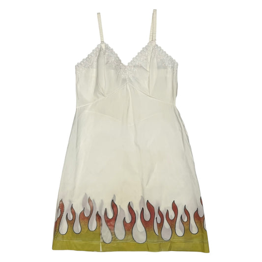 IN FLAMES WHITE DRESS - M