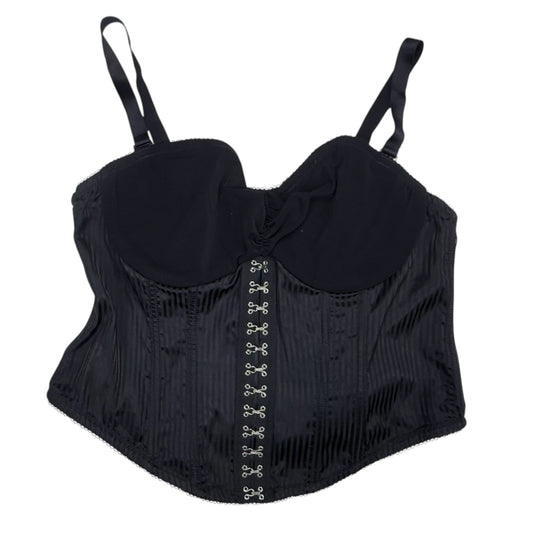 VINTAGE BLACK CORSET TOP l L