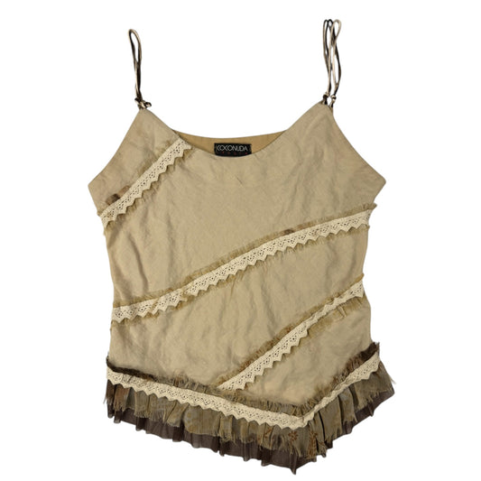 VINTAGE KHAKI FAIRY TANK TOP l XS
