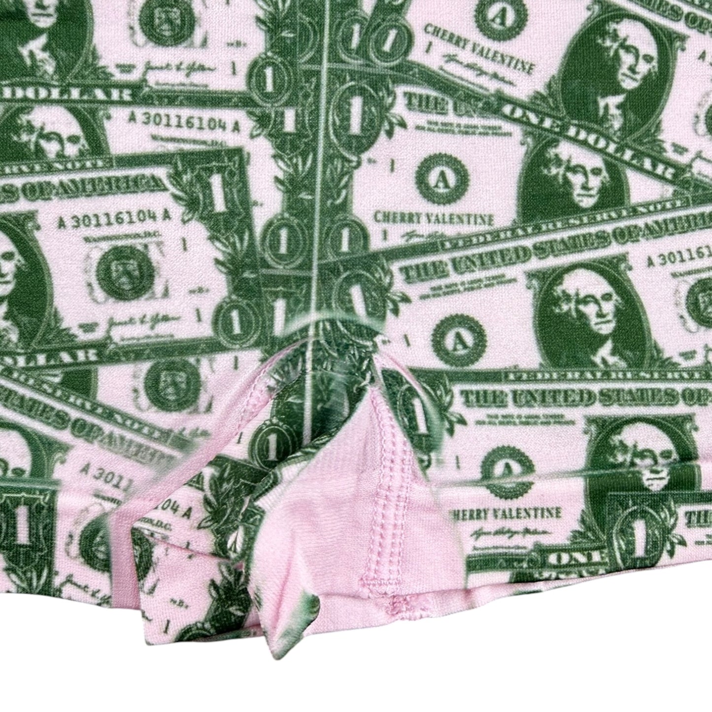 DOLLAR BILL$ PINK BOY SHORT UNDIES - L